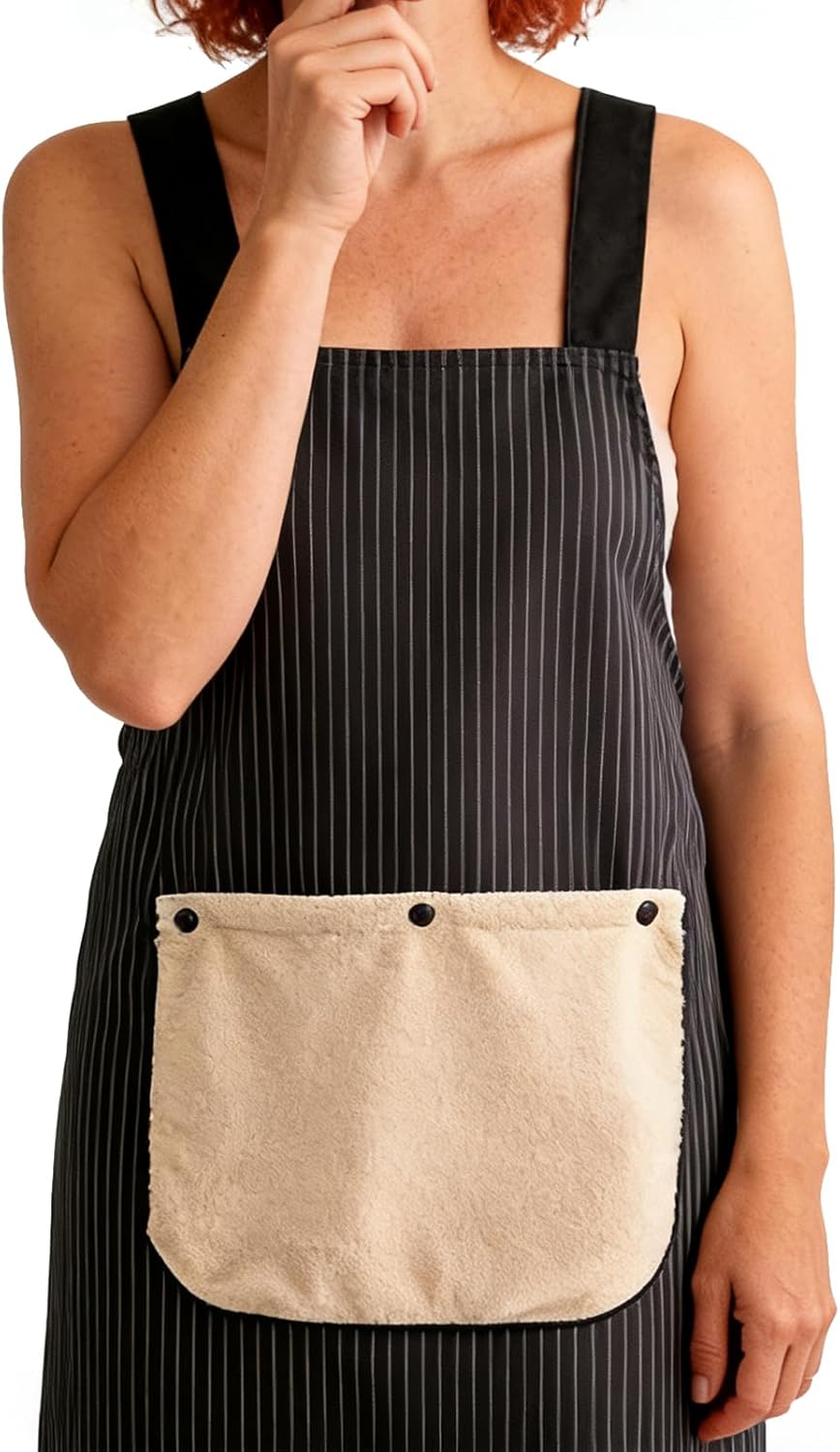 Waterproof Cross Back Apron with Pockets & Detachable Towel | Unisex Kitchen, BBQ, Craft & Gardening Smock for Men & Women - Image 9