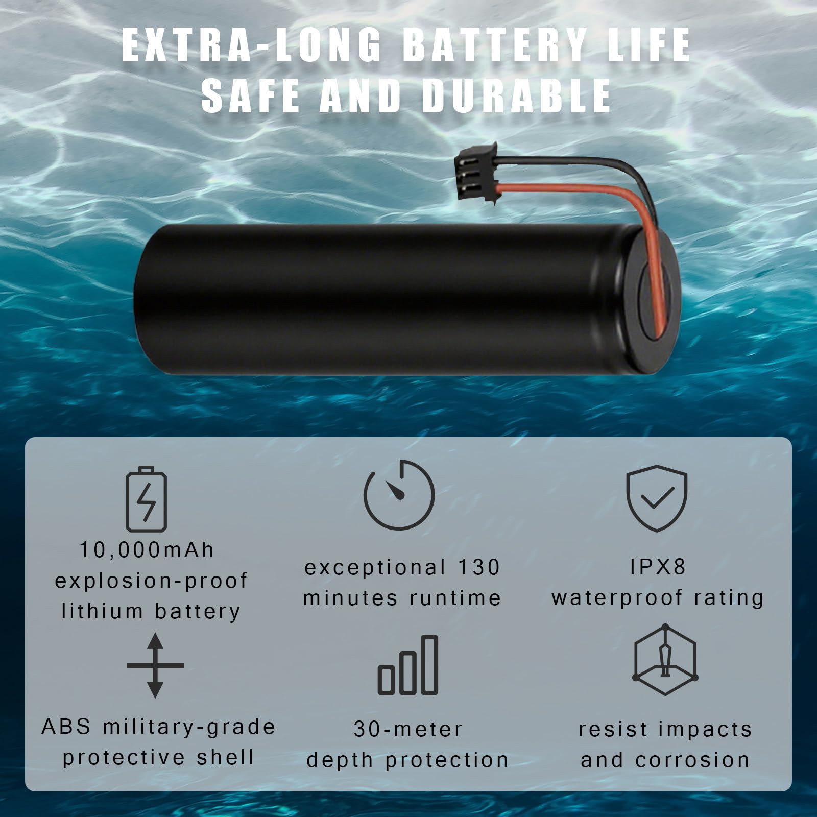 BANGBANGJI Scooter Submarino 500W/700W Alta Potencia Hélice Submarina Dispositivo Natación 9 Velocidades Control Remoto Máx 9KM/H Asa Plegable Ergónómica para Buceo Piscina Océano 500W-10000Ah