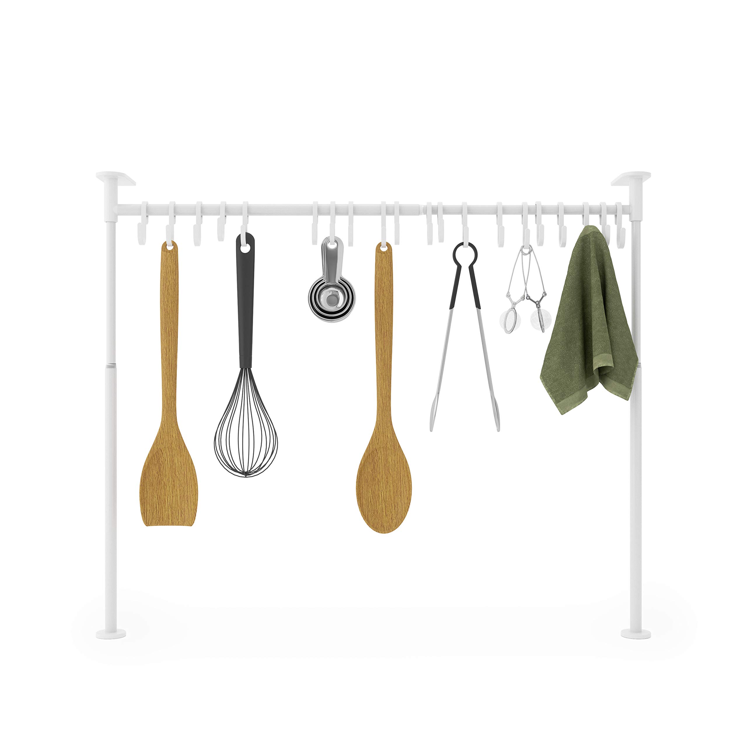 Rangement douche sans percer avec Umbra Tension Org blanc