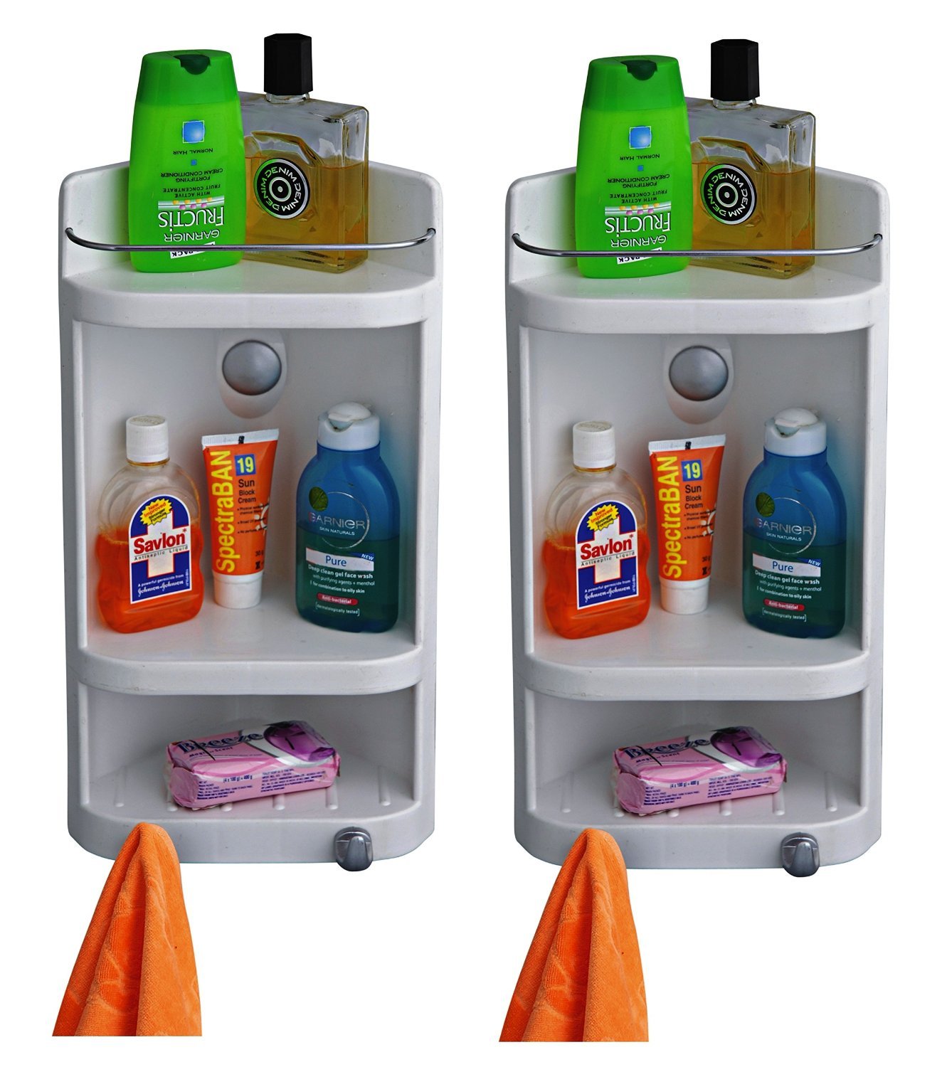 GRAZIA OBBO Wall Mounted Bathroom Caddy Corner Bathroom