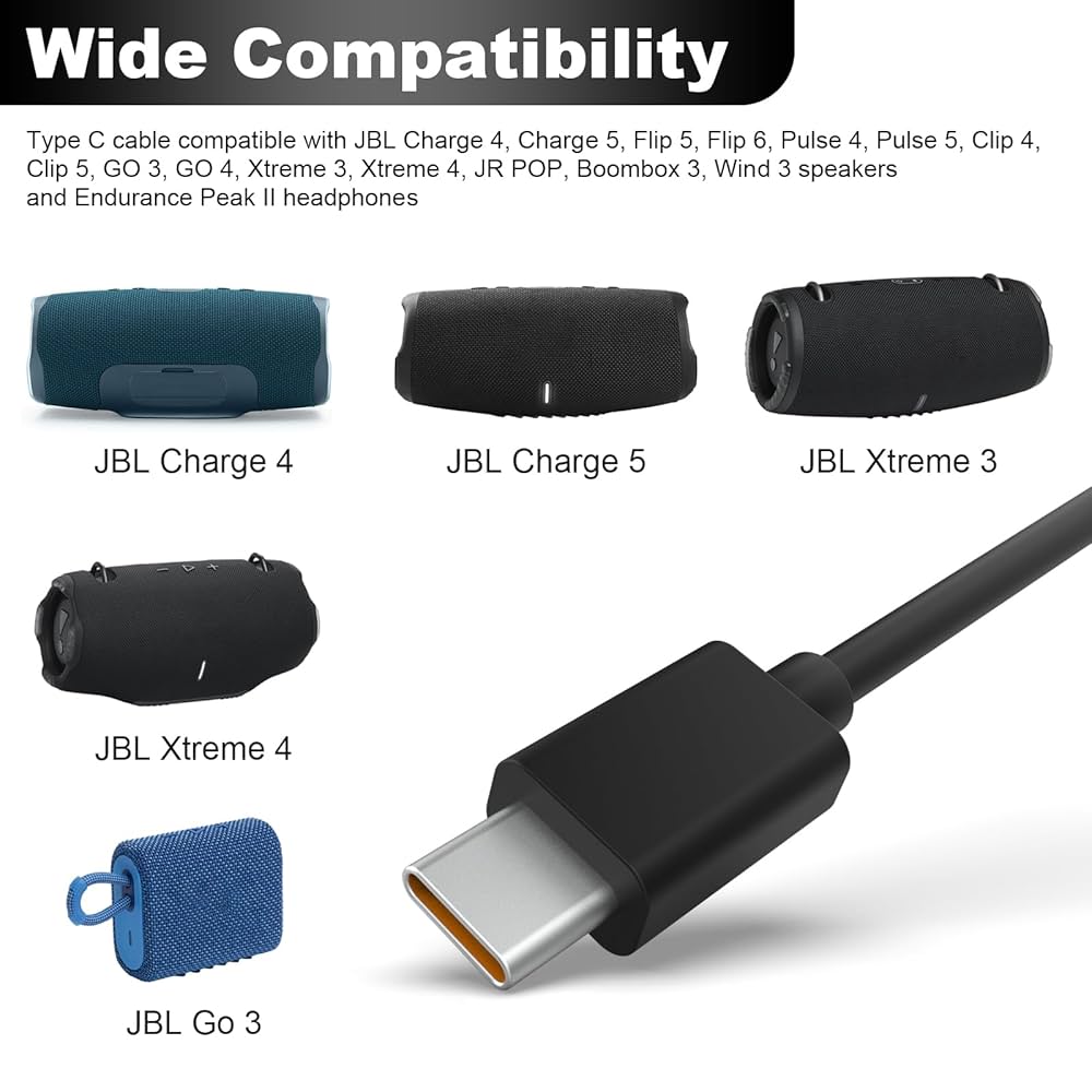 Amazon.com: Type C Charging Cable Compatible with JBL Charge