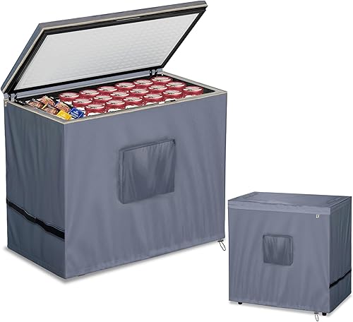 Funda para congelador de pecho, cubierta para congelador profundo para exteriores, impermeable, apta para 7.0 pies cúbicos, cubierta para congelador