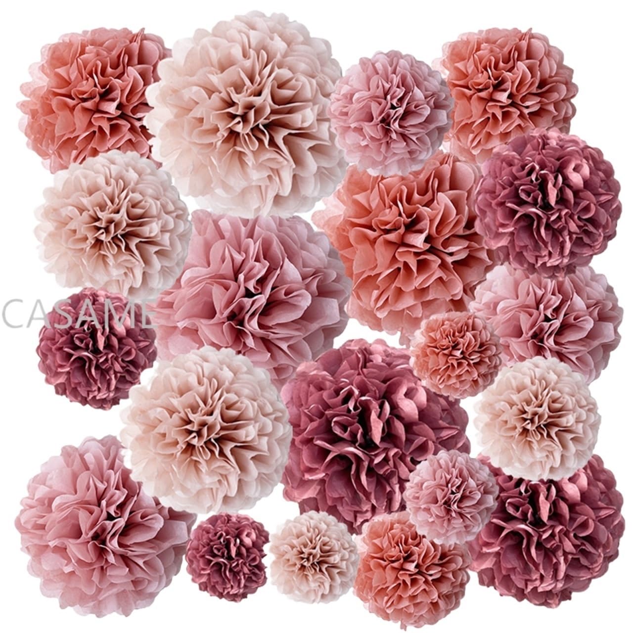 Pompons Deko Set hängende Blumenbommel aus Seidenpapier | For Hochzeiten und andere besondere Anlässe, Party, Geburtstagsparty