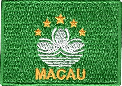 Patch:Hobby - Macau National Flag Patch Embroidery Sweing Badge 7cm x 5cm Imported from Malaysia