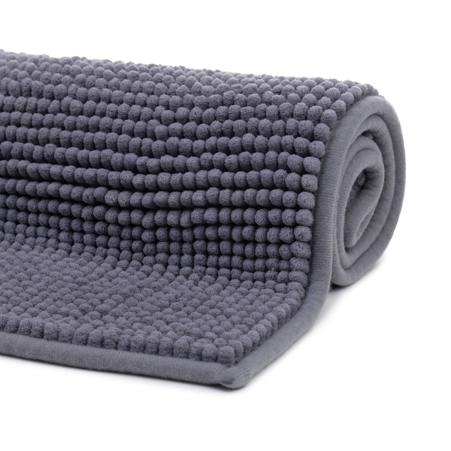 Gözze - Anti-Slip Bath Mat, Super Soft, 100% Microfibre, 60 x 100 cm - Grey, 60 x 100 cm (runner) - Image 3