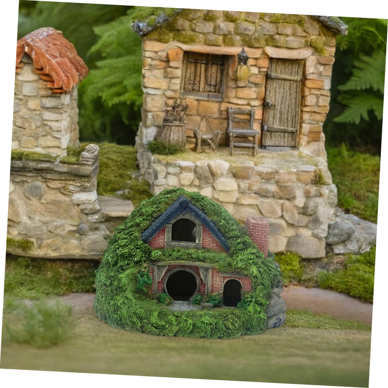 TOYANDONA Escondite del Castillo Pecera Decoración para Peceras De Resina Escondite para Peces Adorno Paisajístico para Peces Betta y Camarones