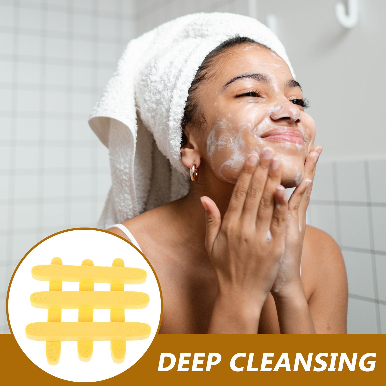 100 Pezzi Spugna per Viso Compressa in Pva per Donne, Pulizia Delicata e Esfoliazione Morbida, per Viaggio e Palestra, Colore Giallo Compatta e Pratica