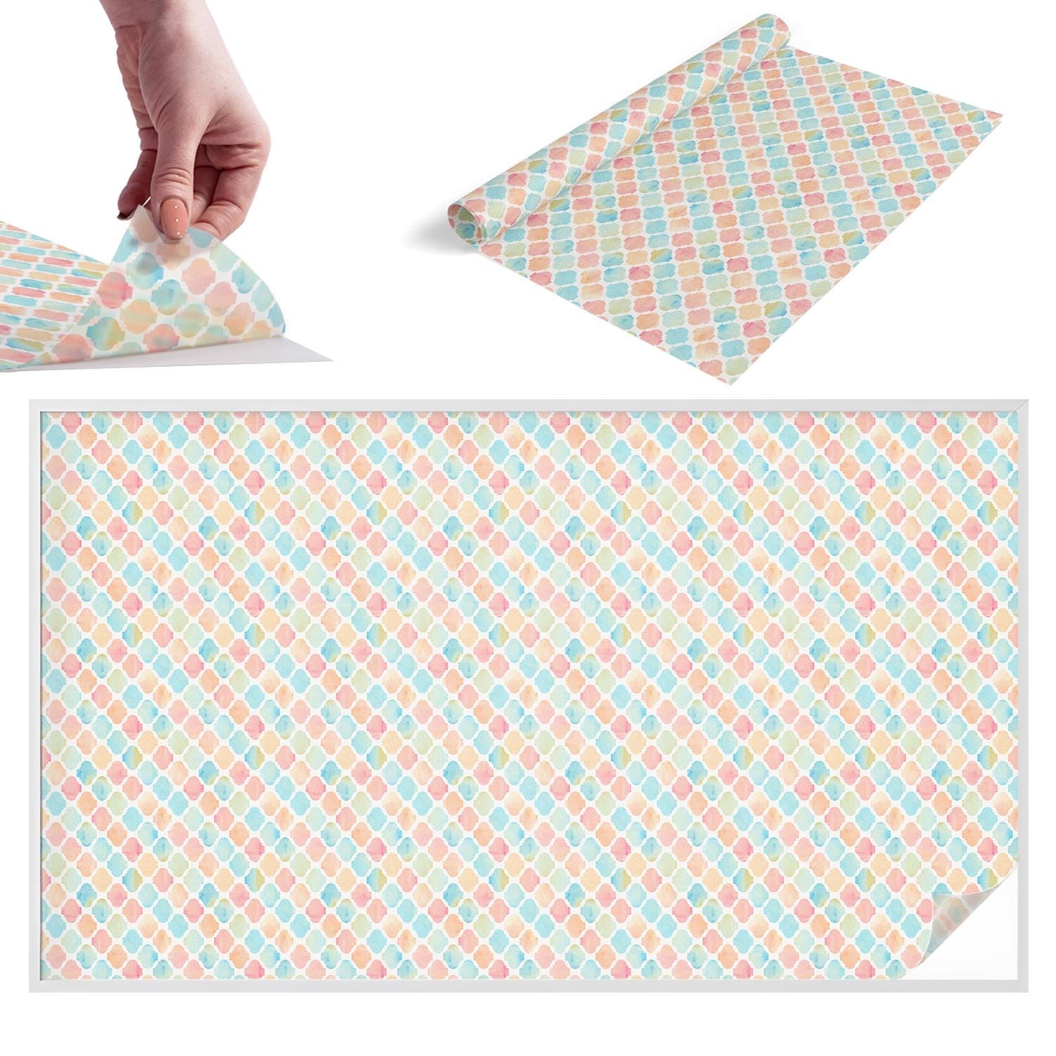 Film dépoli pour vitre 200x116 cm aquarelles colorées occultant en PVC