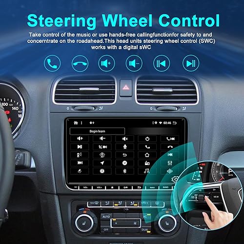 Miniatura 5 de Estéreo de coche Android para VW Passat Jetta Golf Skoda Tiguan EOS Polo Touran Seat 9 pulgadas doble DIN navegación GPS con cámara de respaldo 2+32