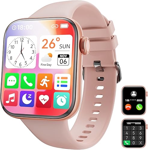 Relojes inteligentes para mujeres y hombres pantalla táctil completa de 185 pulgadas llamadas Bluetooth respuestahaz llamadas reloj inteligente