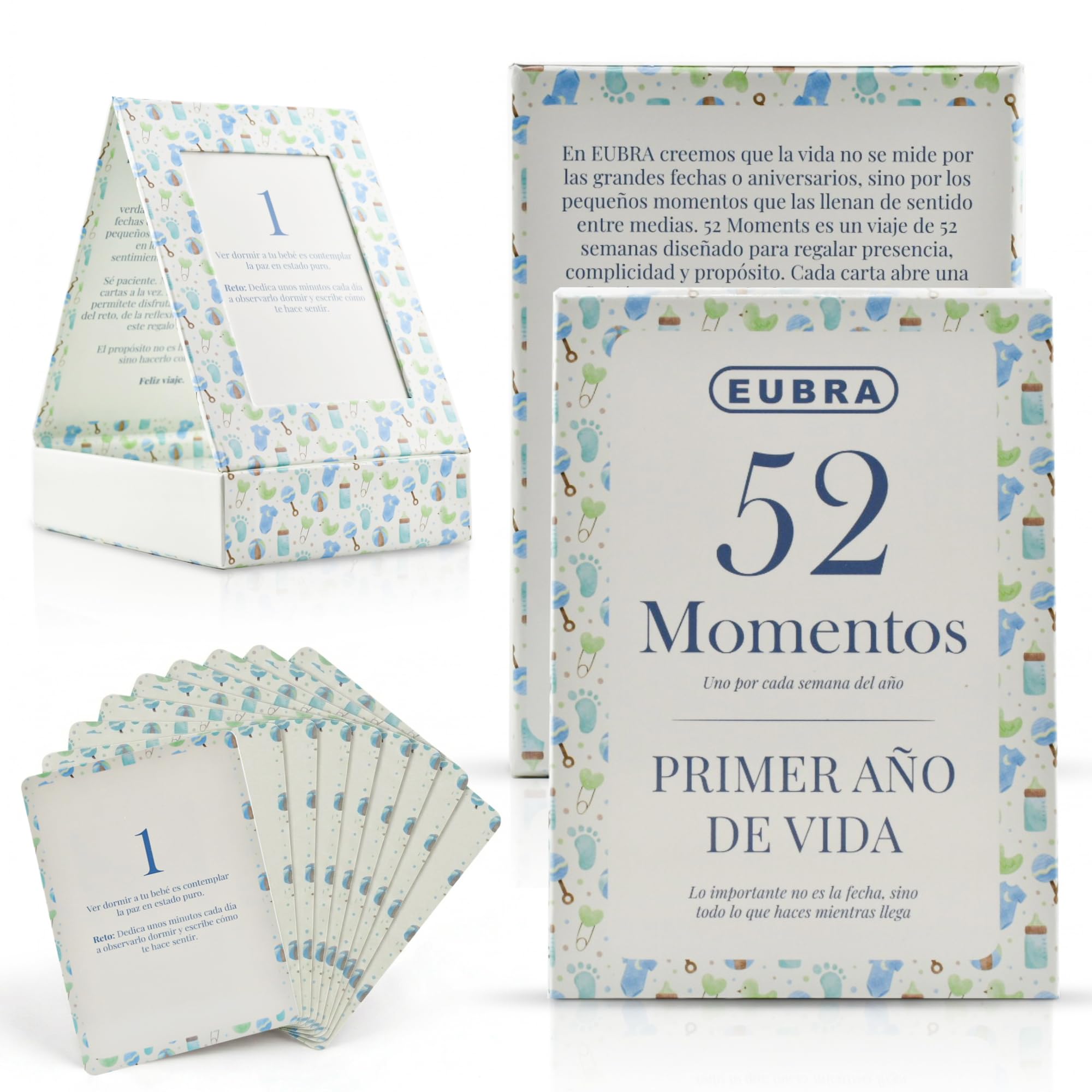 EUBRA 52 Momentos Pareja • Ritual Semanal 52 Tarjetas con Reflexiones y Retos • Caja Atril Decorativa • Regalo Original Aniversario Boda Matrimonio San Valentín Novios Hombre Mujer Amor Conexión — view 9