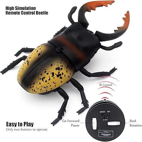 Miniatura 2 de Tipmant RC Beetle Control remoto insectos realista simulación electrónica escalador animal broma vehículo de juguete regalos de cumpleaños para