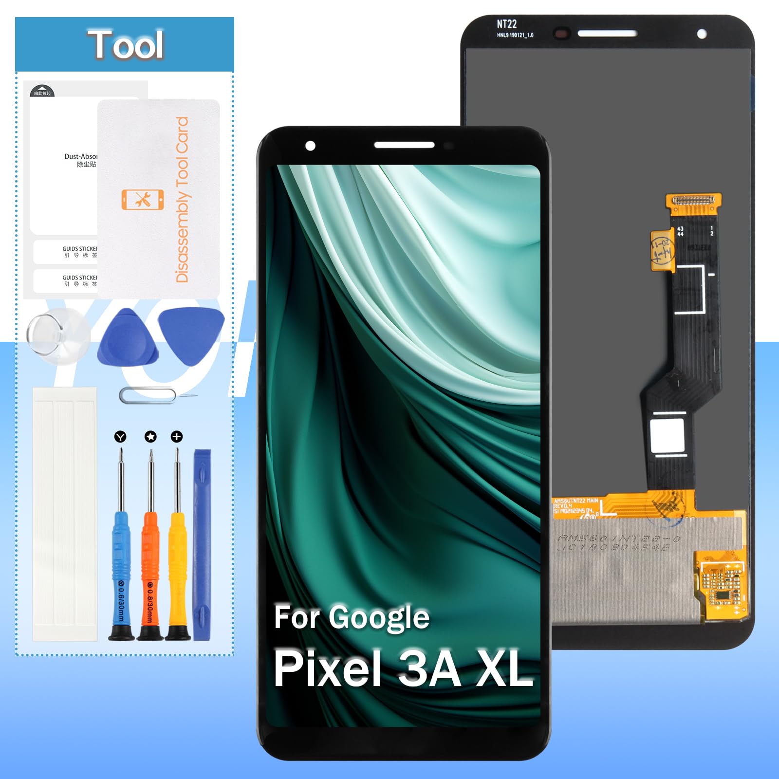 Screen Replacement for Google Pixel 3A XL OLED G020C, G020G, G020F 6.0'' LCD Touch Screen Display Digitizer Assembly Replacement|