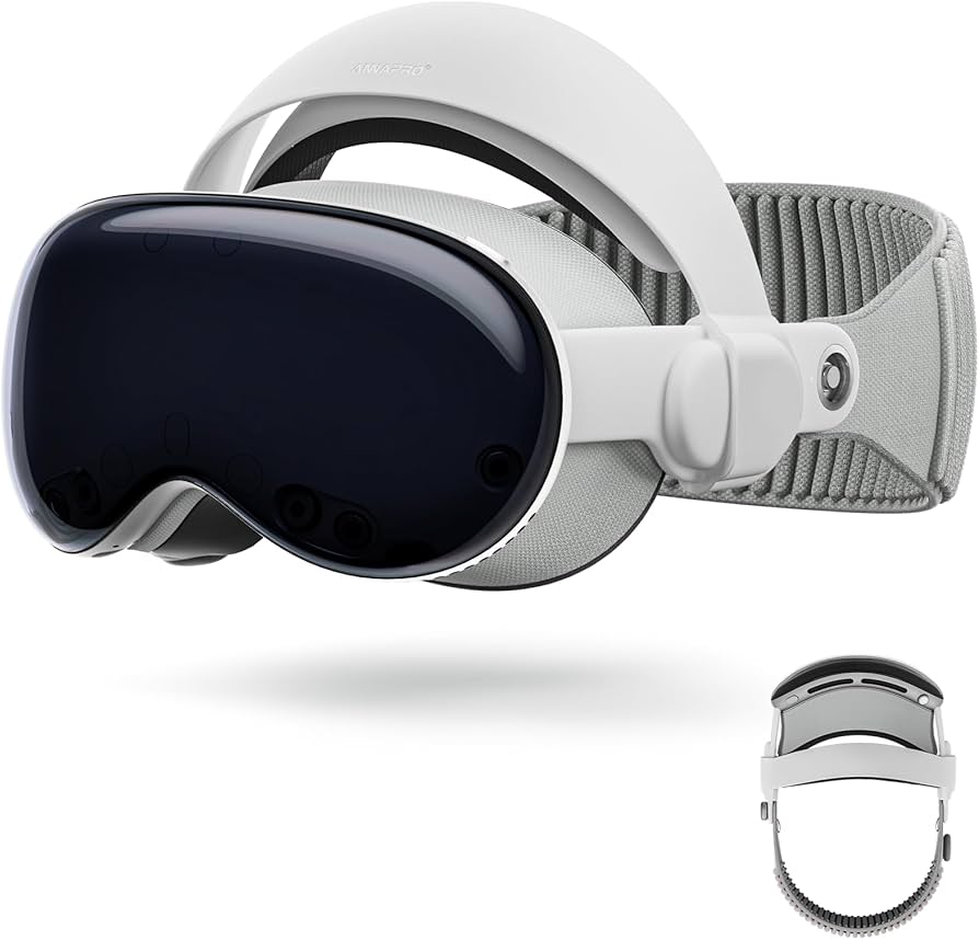 Apple Vision Pro headset displaying spatial apps