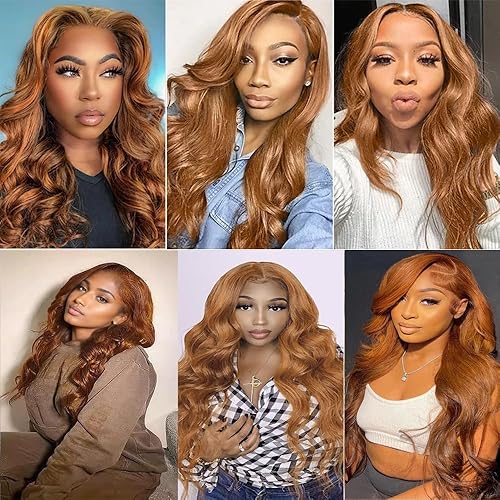 Miniatura 2 de Color 30 paquetes de cabello humano marrón onda del cuerpo paquetes 8 10 12 pulgadas brasileño virgen Remy extensiones de cabello humano doble trama