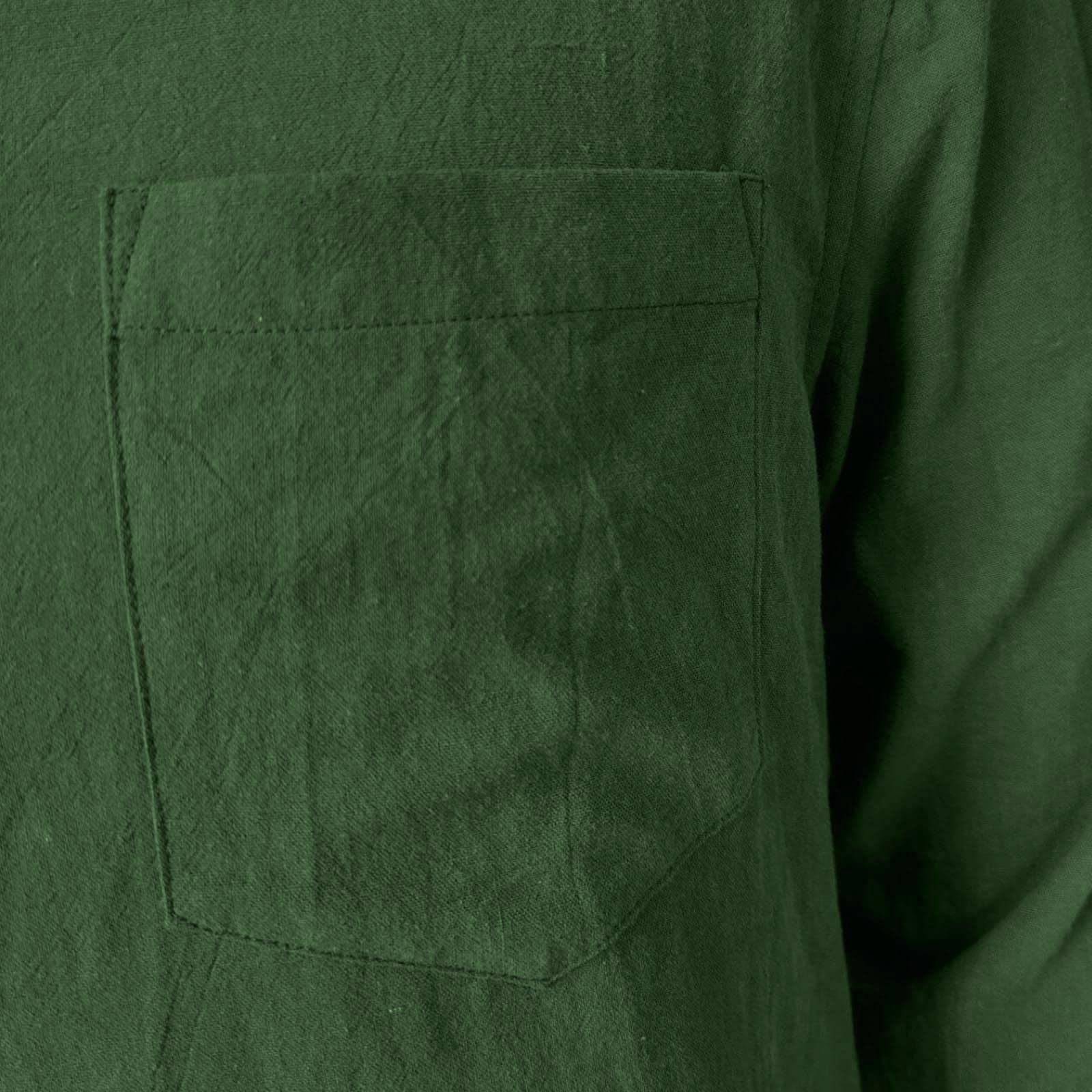 Camiseta para hombre transpirable, camiseta de lino de manga larga con cuello en V, camisa casual para hombre, corte recto abotonado, extensible con botones de corte clásico