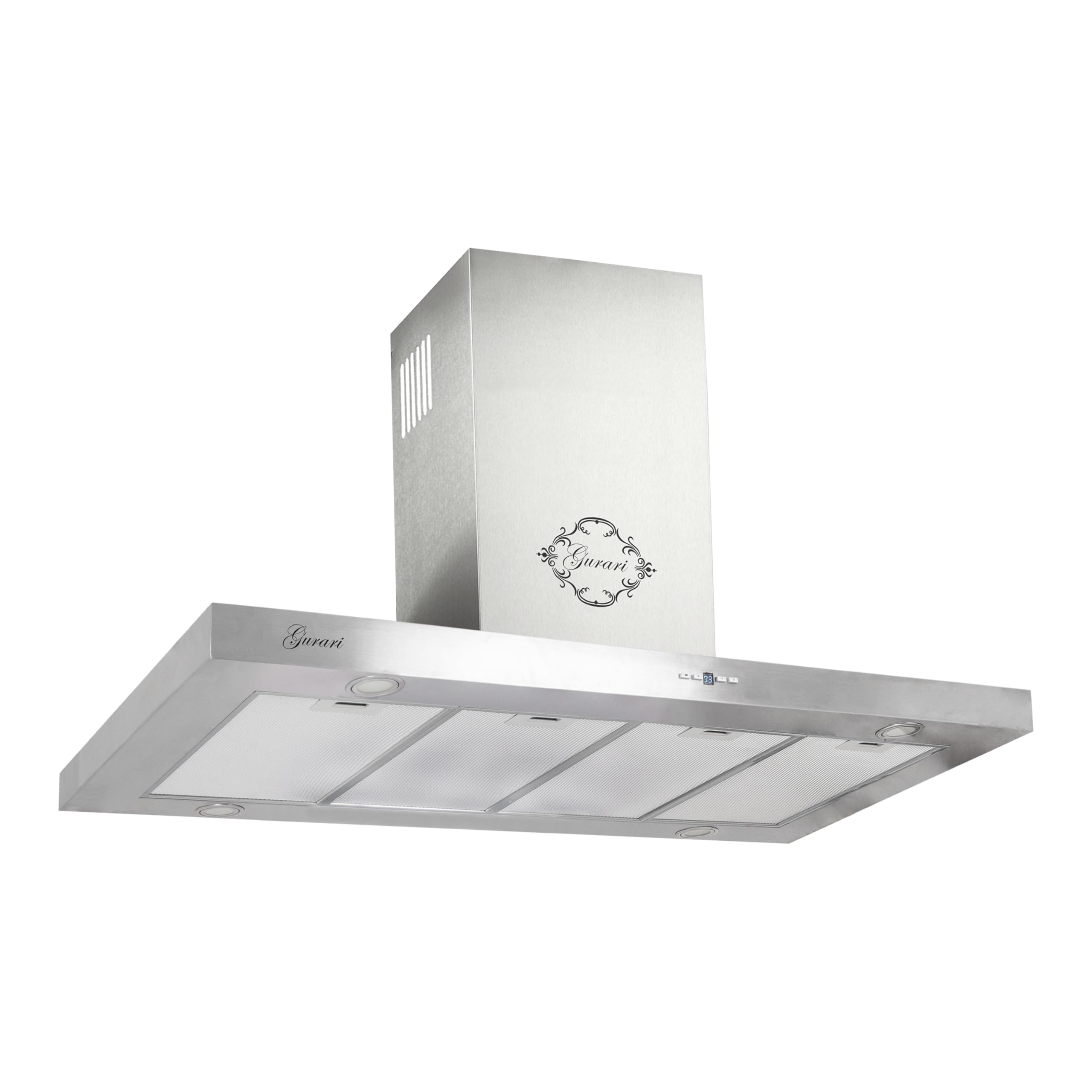 GURARI Inselhaube GCH I 431 120 IS PRIME Dunstabzugshaube 120 cm Edelstahl Abluft/Umluft 1000 m³/h