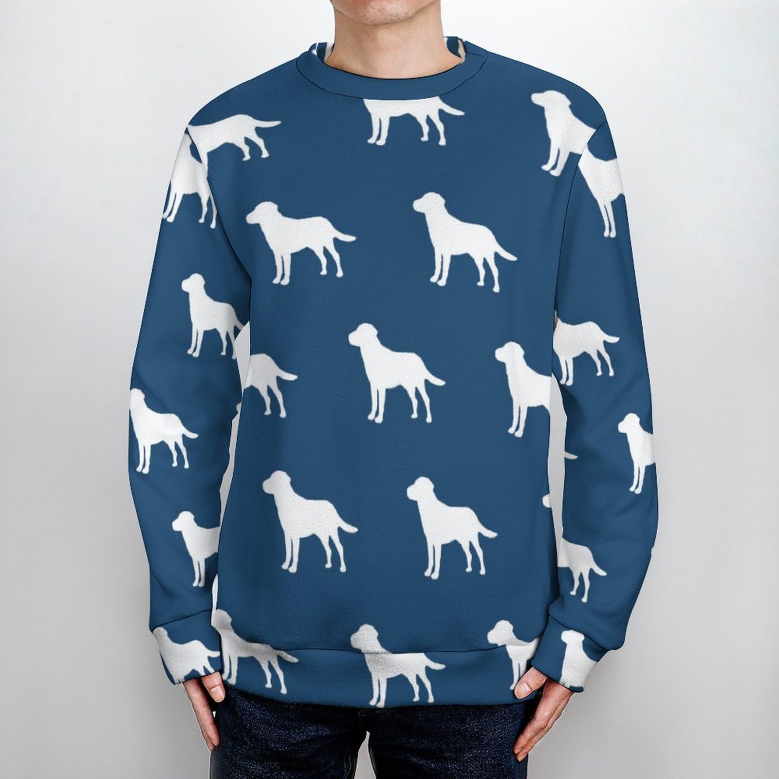 Amazon.co.jp: メンズ セーター ラブラドール レトリバー 犬柄 ニット