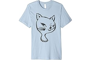 Premium T-Shirt: Sleepy Winking Kitty