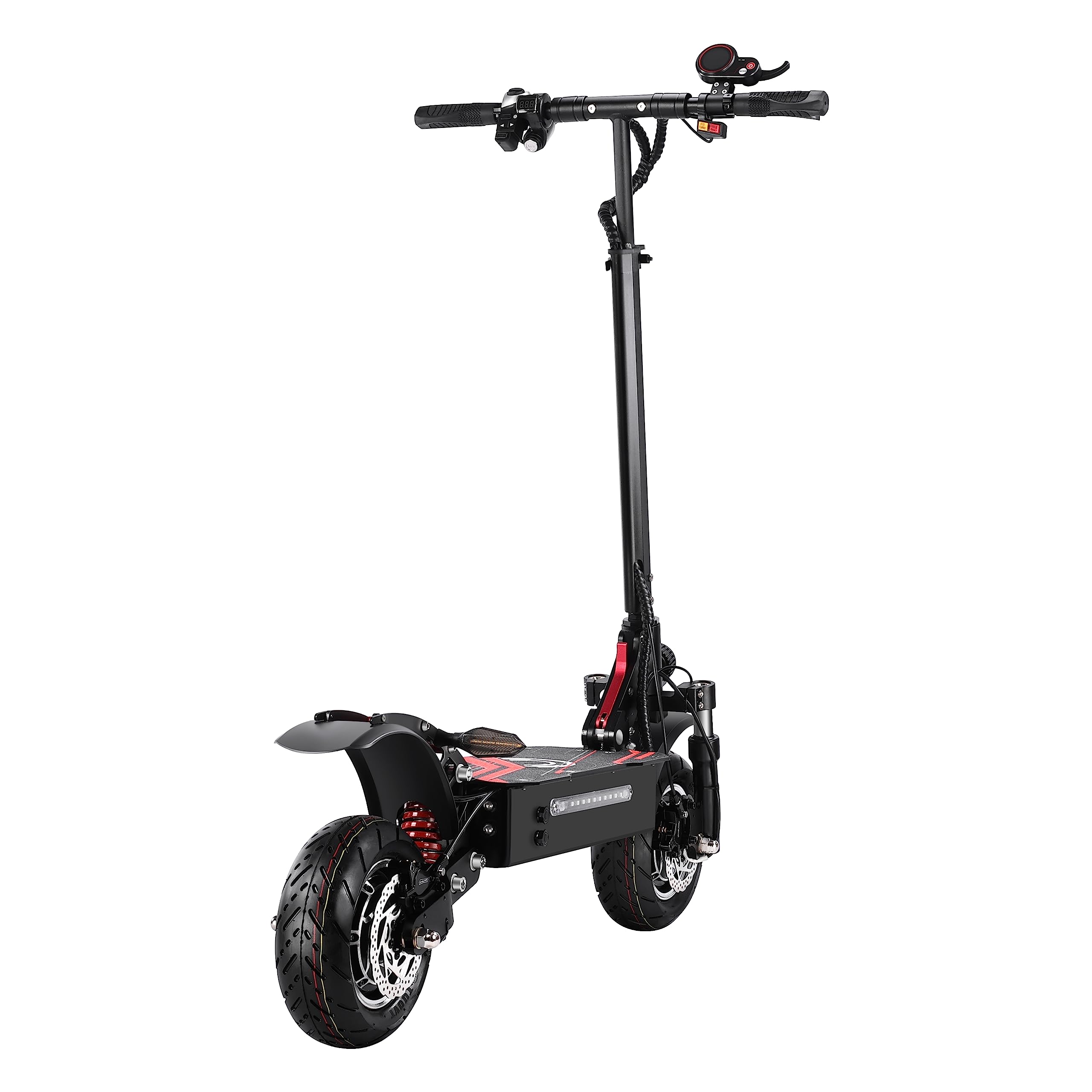 HWWH P7 Patinete Electrico Adultos Ligero Plegable Scooter Eléctrico Adolescentes Mujeres Barato 10 Pulgadas Bimotor Doble Suspensión 52 V/19 AH Batería de Litio 200 kg de Carga