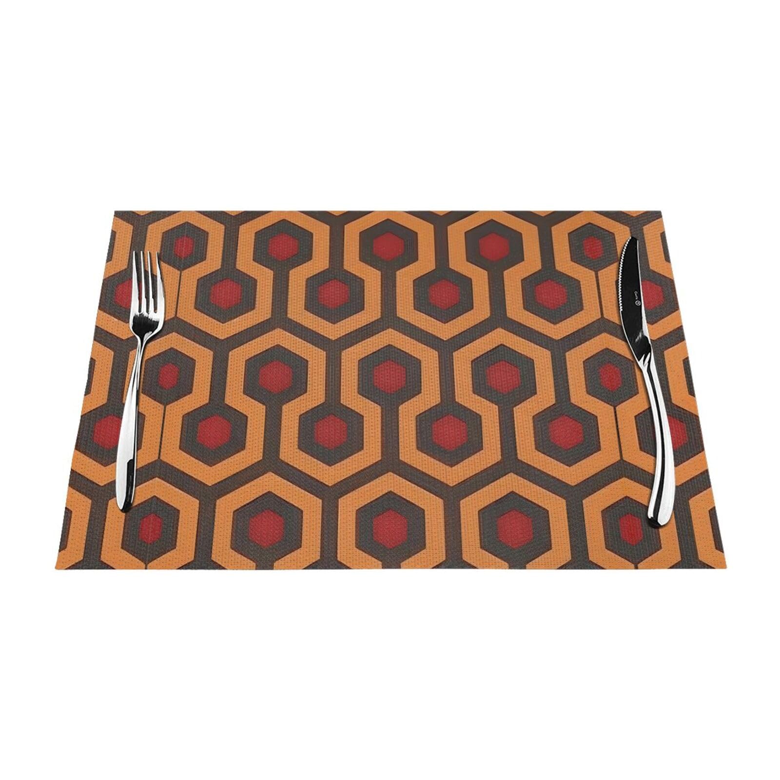 Shining Overlook 4 Pcs Patterned Woven Placemats are Non-Slip and Heat-Resistant and Complement Any Table