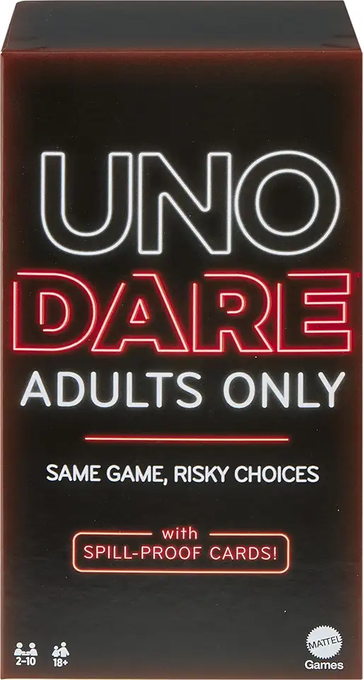 Mattel Games UNO Dare Adults Only Card Game for Game Night, Travel, Camping &amp; Party