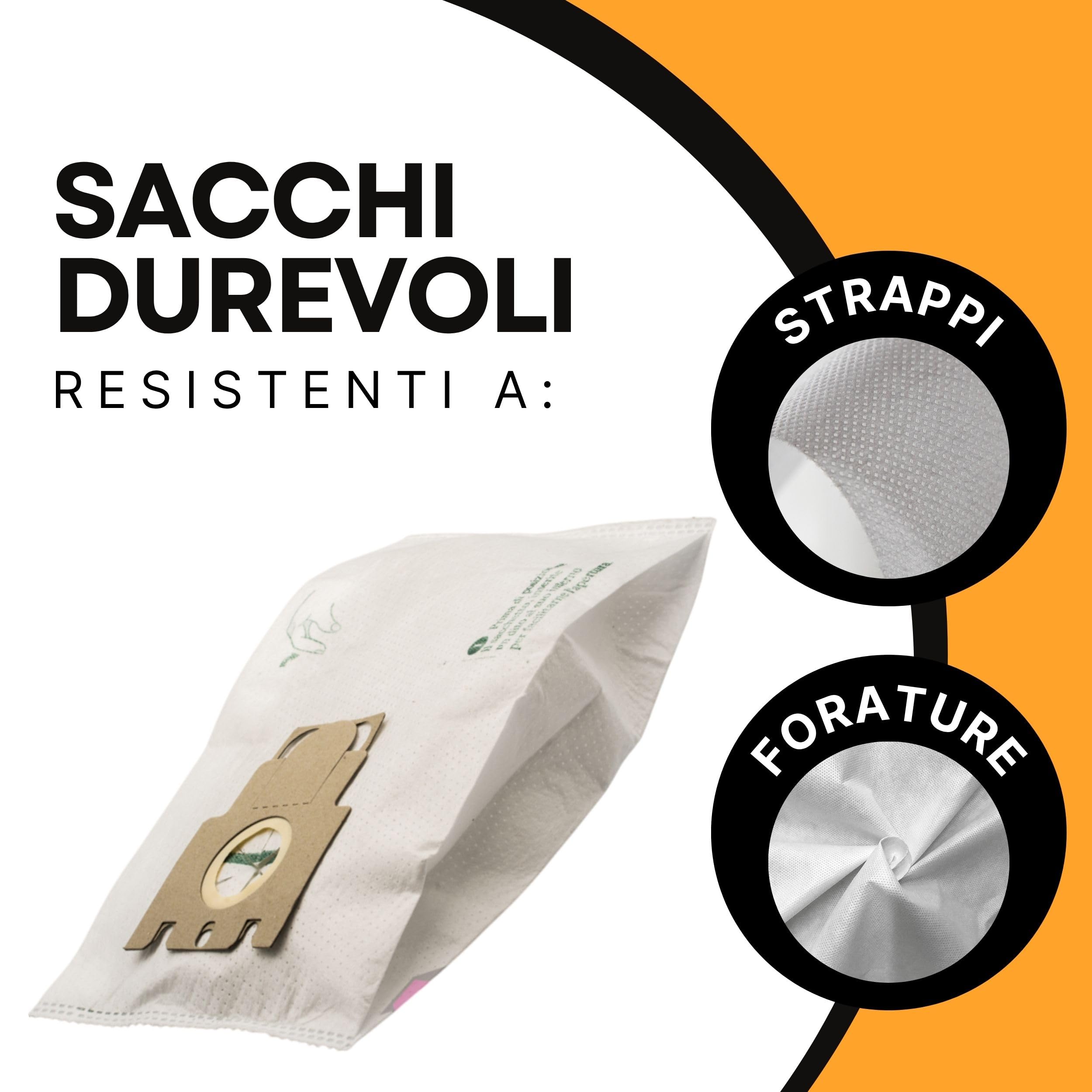 Etana Sacchetti Per Aspirapolvere Compatibili Miele Freetime: 30 Pezzi Con Filtro In Stoffa