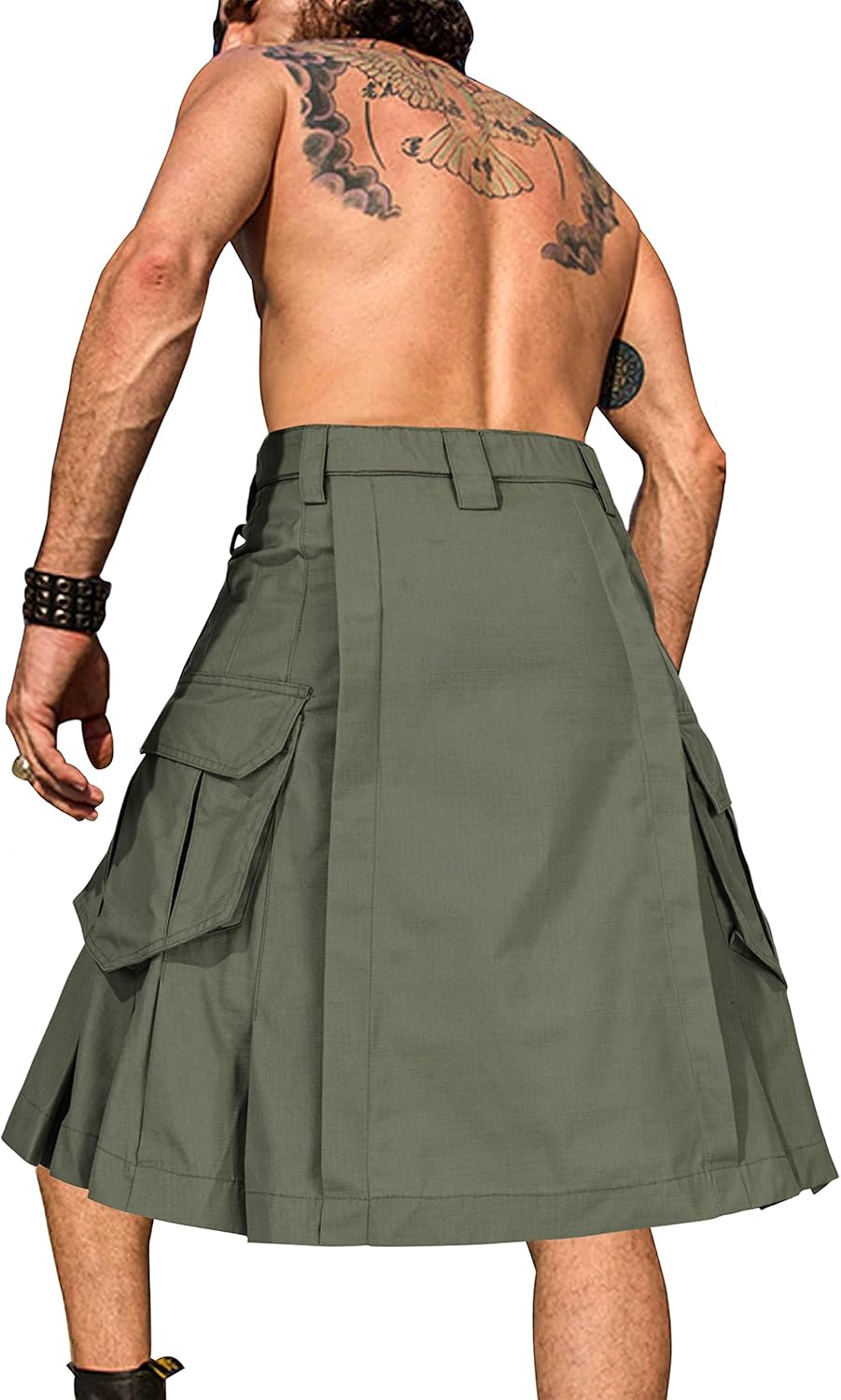 AKARMY Men's Kilt for Men, Camo Scottish Outdoor Utility Pleated Tactical Kilt,Irish Highland Hybrid Kilts - Image 2
