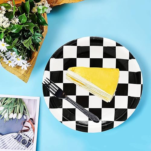 Miniatura 10 de 40 piezas de suministros de fiesta de grano de madera, platos de papel de grano de madera de 7 pulgadas, platos de postre de rebanadas de madera