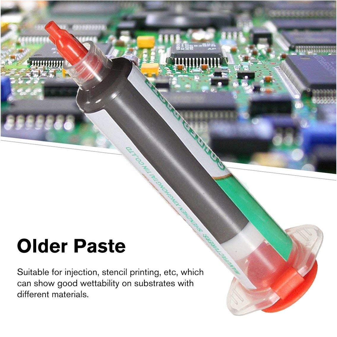 Buy 2x50g Needle Shaped Solder Paste Syringe Lead/Free Low Temperature