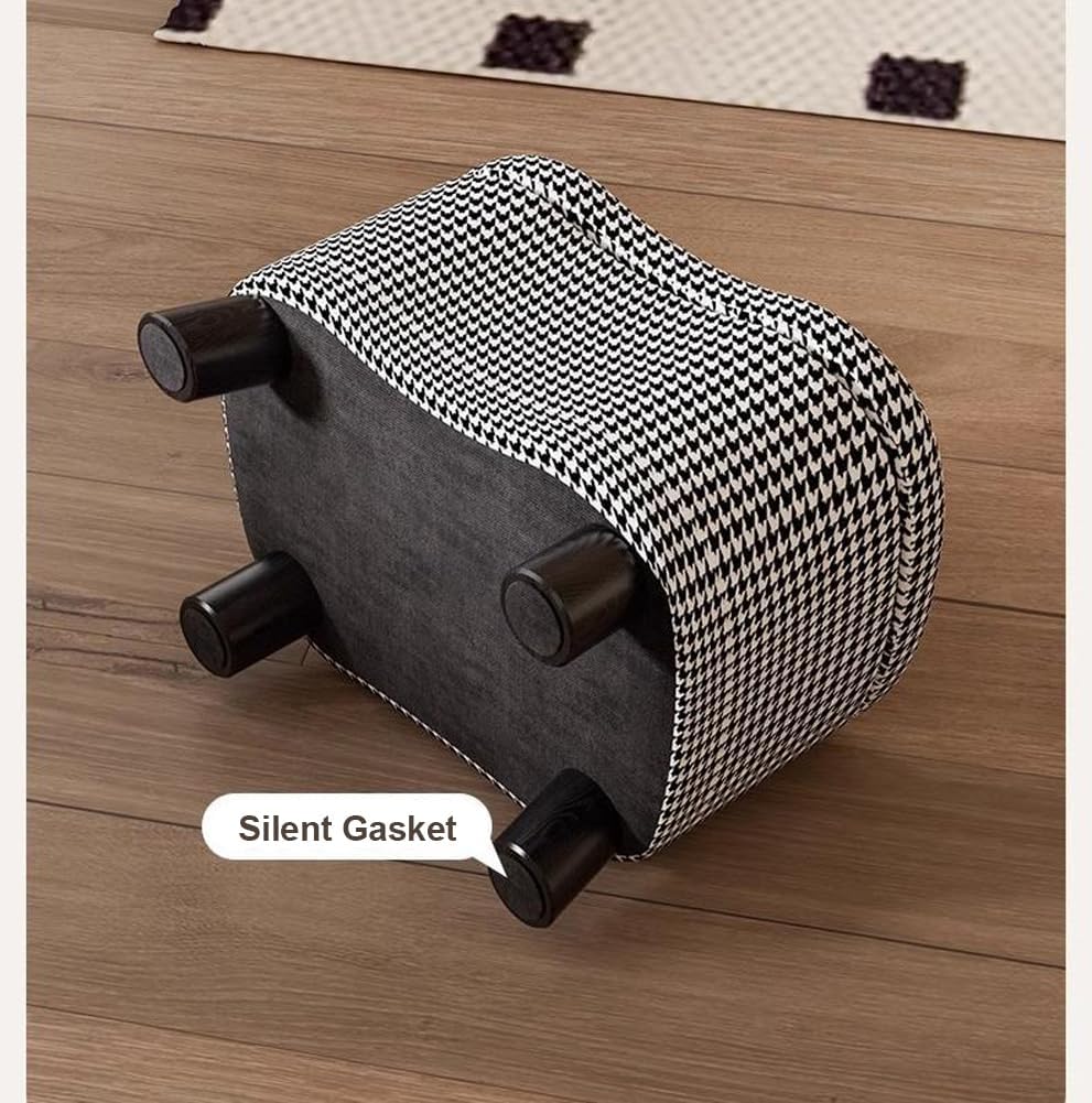 Storage Ottoman with Removable Cover,Soft Foot Rest Stool Upholstered Padded Seat with Large Storage Space,Shoes Changing Stool for Living Room Entryway (Beige)