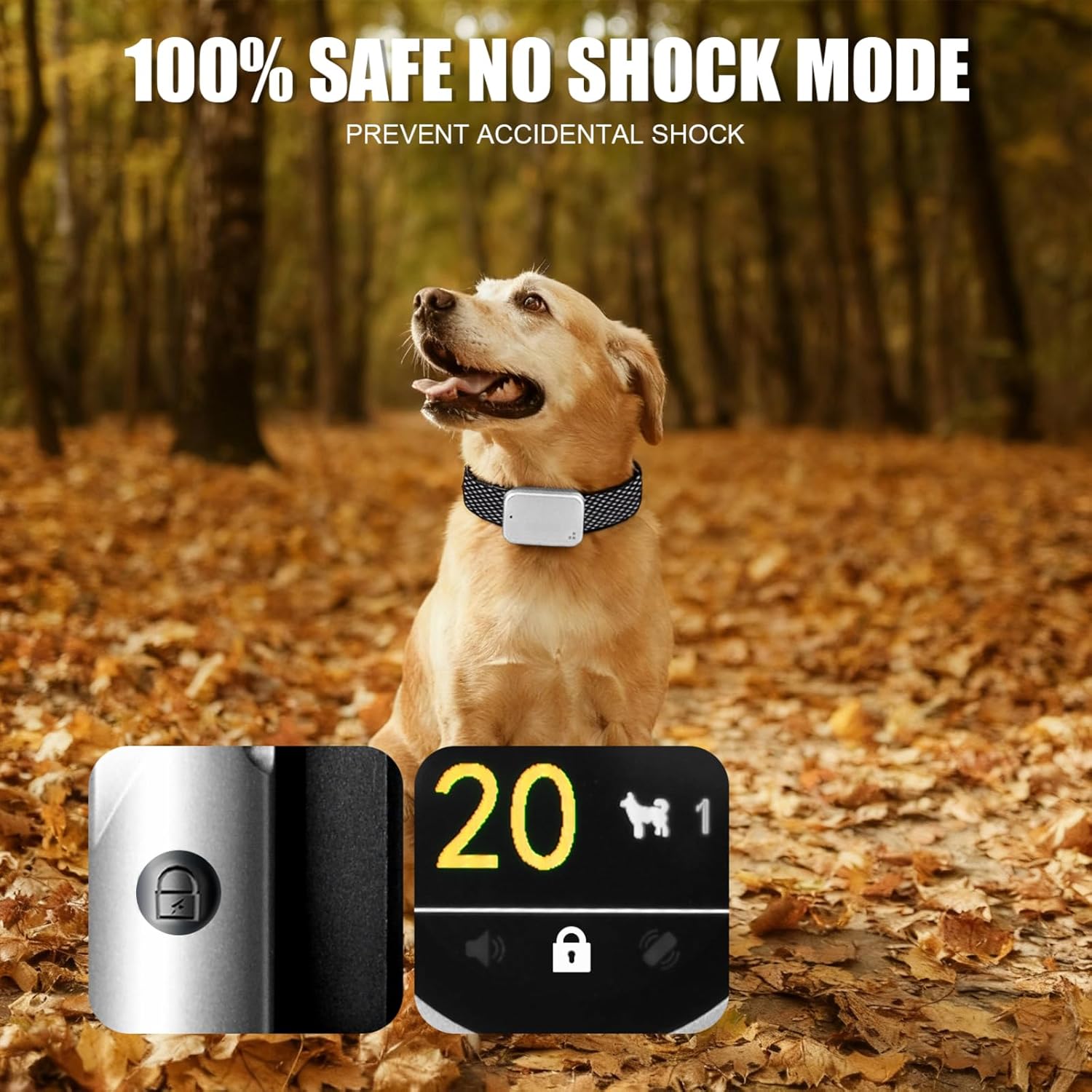 Dog Training E-Collar with Remote 3280FT,4 Modes Static Correction/Beep/Vibration/Light,IP67 Waterproof Rechargeable Behavior Control Collar for Small Medium Large DogsWhite