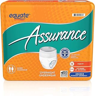 Evaxo Assurance S/M Unisex Overnight Underwear 16ct .Pack of 3.