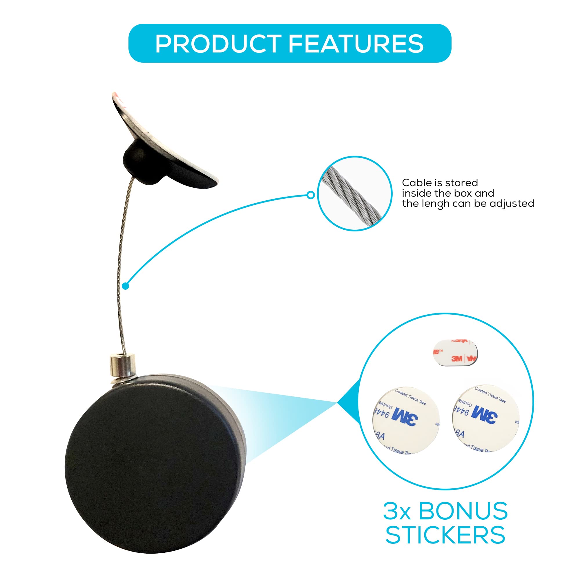 Anti-loss Remote Lock Retractable Remote Control Tether - 6.2ft Security  Lanyard For TV Remotes & Controllers Retractable Remote Control Leash  Security