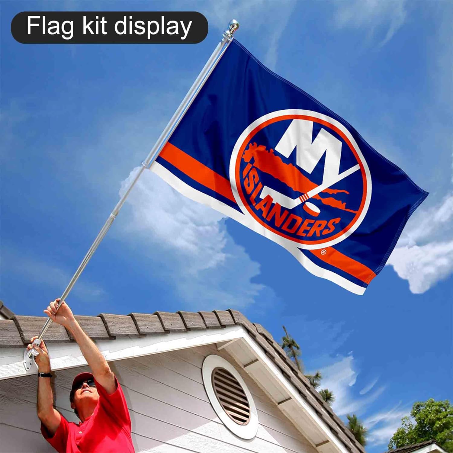 WinCraft New York Islanders Flag Pole and Bracket Set - Image 6