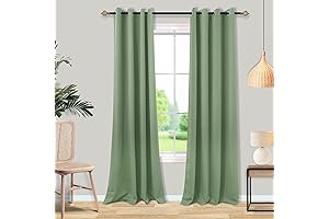 Light Green Decor: Mrs. Naturall Sage Green Blackout Curtains for Elevated Ambiance