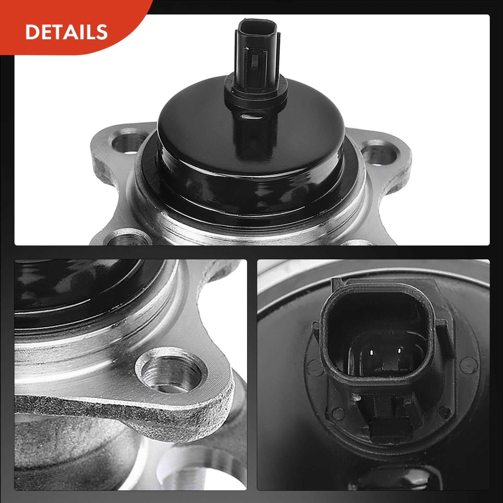 Frankberg Kit de cojinete de rueda trasera con sensor de carcasa ABS | 4245047040, trasero Con sensor de carcasa Sensor de Velocidad de las Ruedas Sensor ABS rueda con brida ⌀135