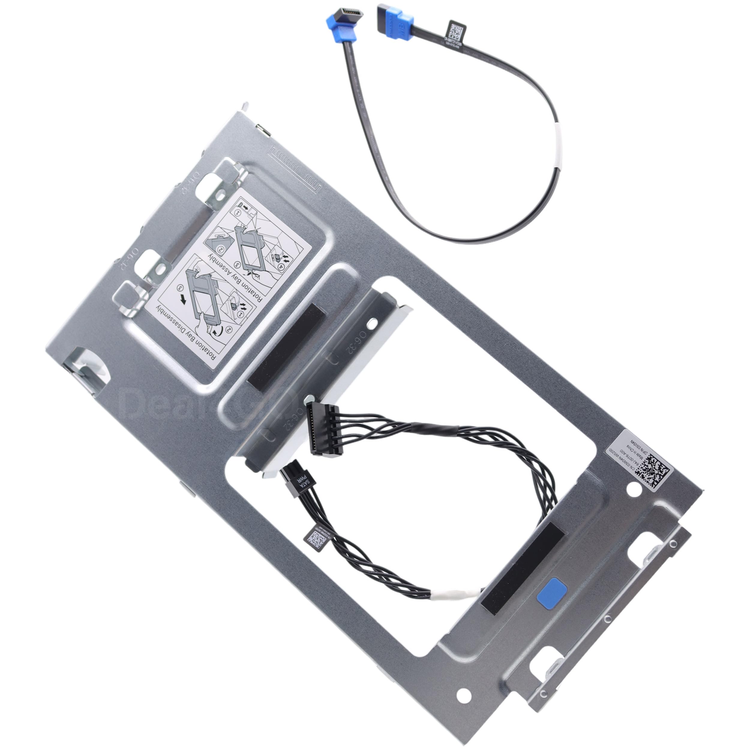 Deal4GO 8,9 cm HDD-Caddy Halterung mit SATA-Netzkabel FF0ND MKT27 5GPWK Ersatz für Dell ECS1250 ECT1250 QVS1260 QCT1250 Tower Desktop