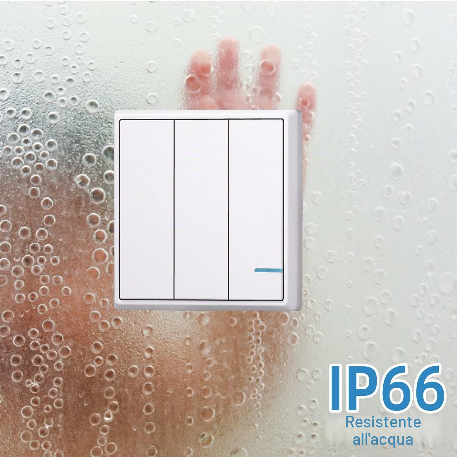 Mengshen Kit Interruttore Luci Wireless, 1 Interruttore 1 Gang + 1 Ricevitore, Nessun Cablaggio Richiesto, Facile Da Installare