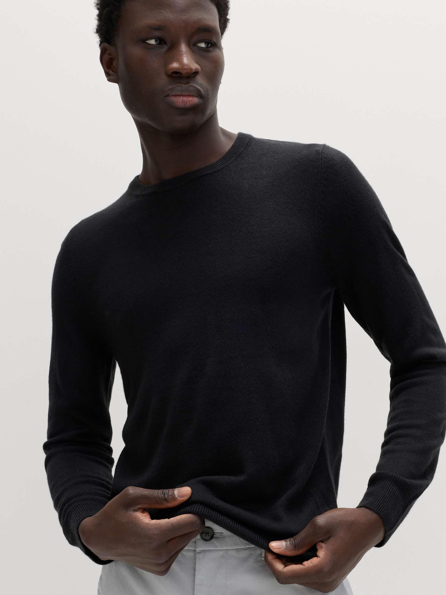 Marks & Spencer Jersey de Cuello Redondo Cashmilon™ para Hombre, Ajuste Normal