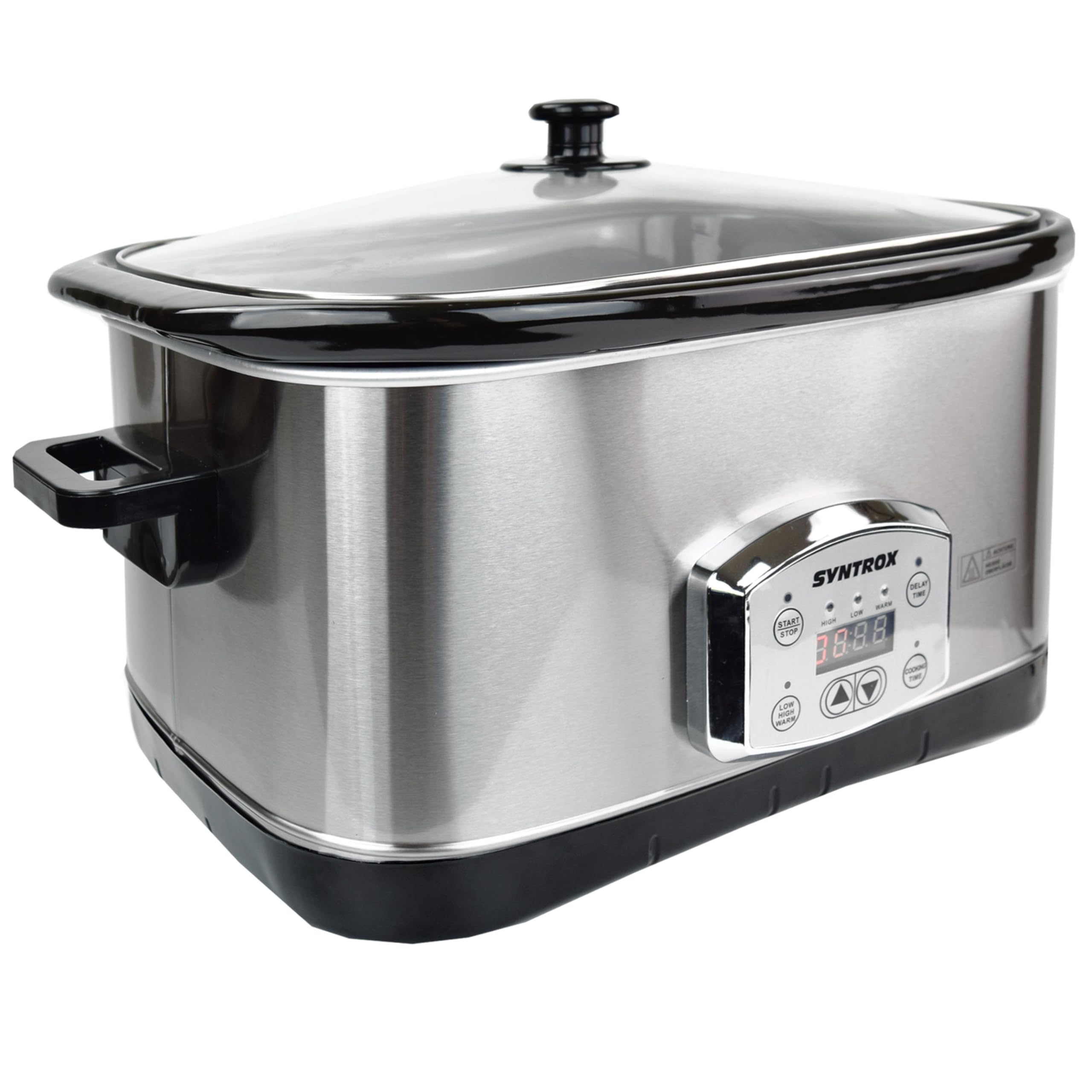 Syntrox Germany 7,5 l Slow Cooker | Schmortopf | Schongarer | Multikocher Lotel, Warmhaltefunktion, Spülmaschinenfest, Mikrowellengeeignet, Rutschfeste Standfüße