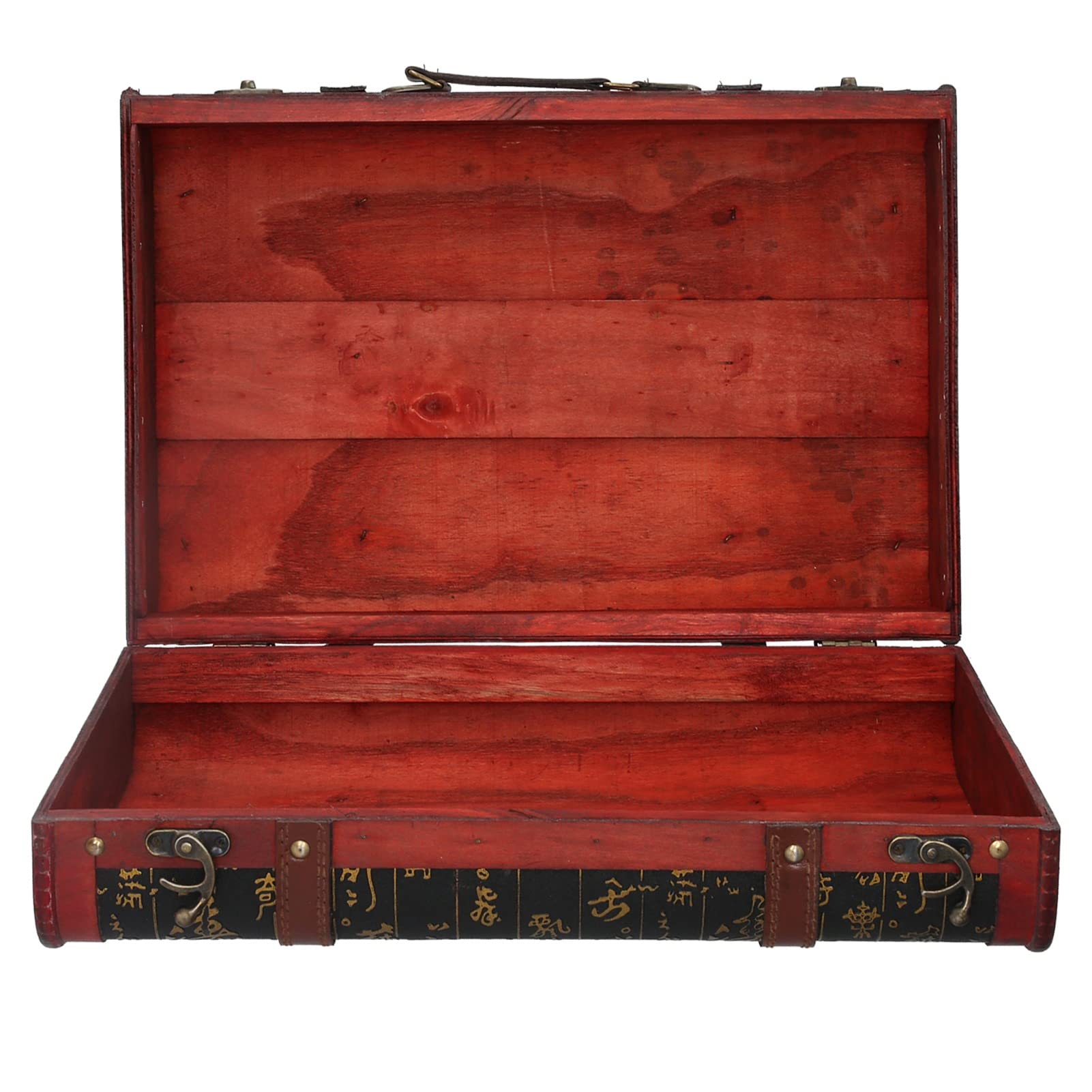 Fdit Custodia in Legno Vintage, Protezione Dalla Polvere, per Oggetti da | Design elegante, ampio spazio interno, maniglia resistente, perfetta per le vetrine