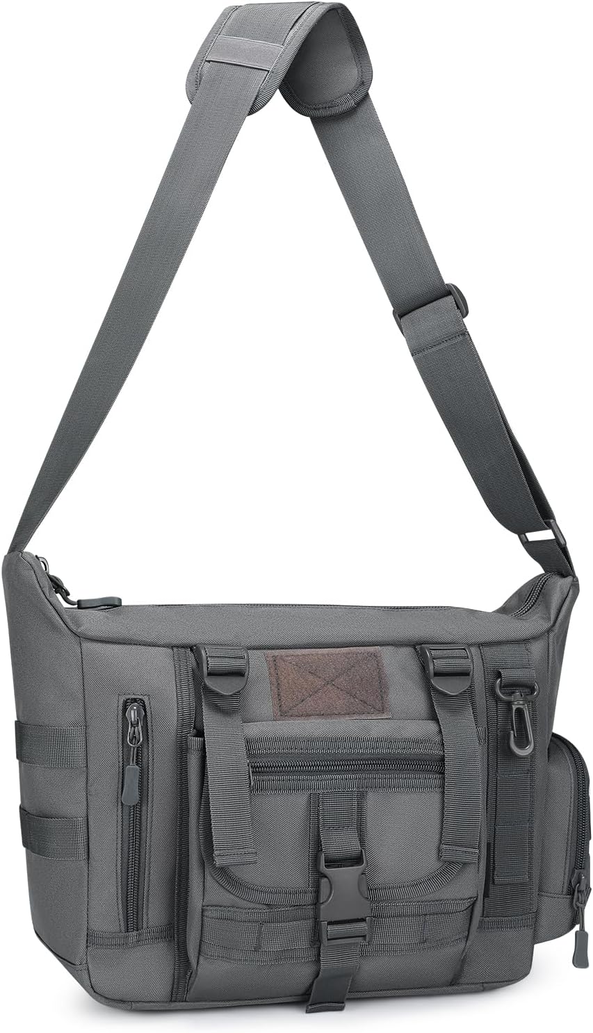 Messenger Bag Tactical Cross Body Bag Men Military Shoulder Bags Laptop Pack for Men Women Work Travelling Camping Hiking Outdoor (Black/Brown/Grey/Green)