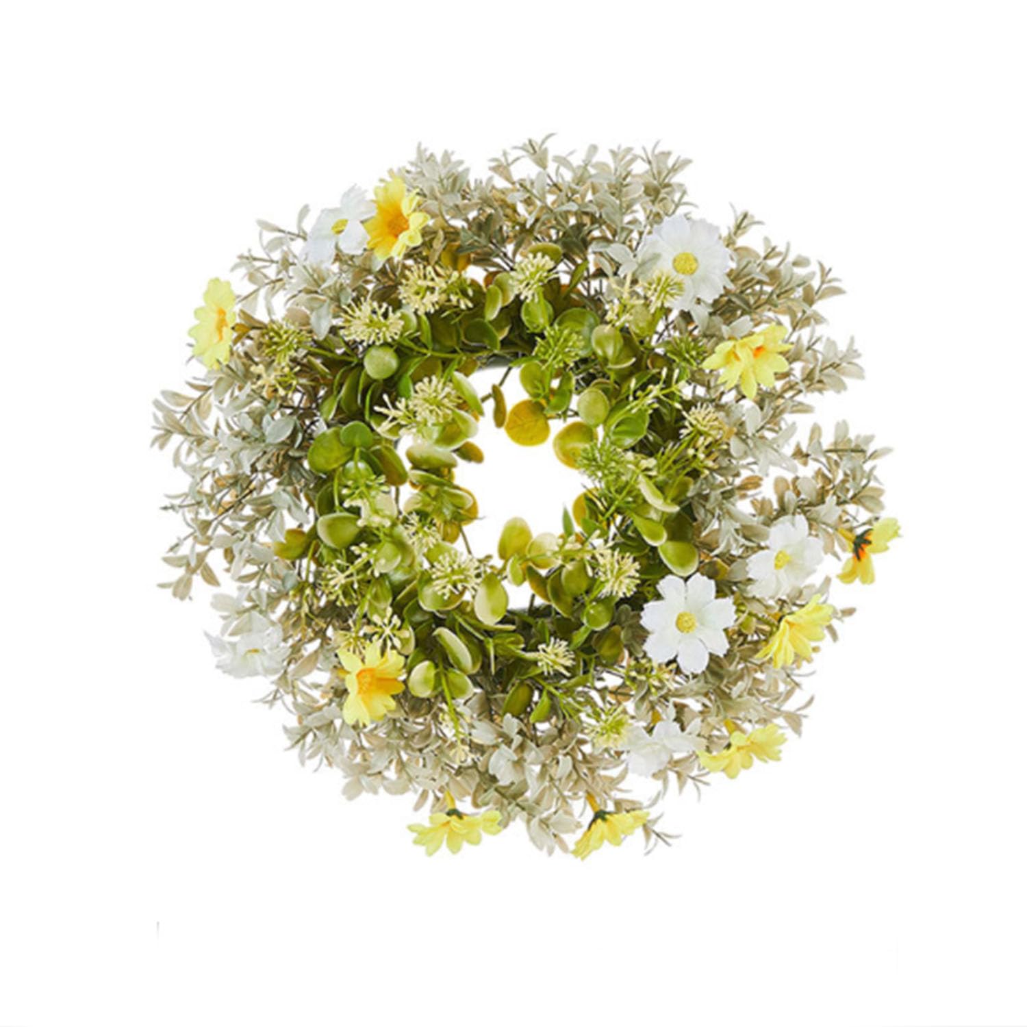 Christmas wreaths, 18 Inch, for Home, Farmhouse Decor with Eucalyptus Leaves,Rose, Big Berries(Color 9)