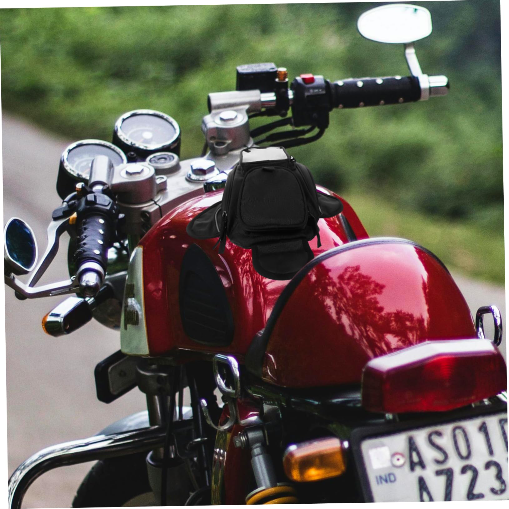 LIFKOME Sacoche Accès Moto Magnétique de Étanche, Fixation Réservoir Grosse Capacité Pratique, Conduite sur Route