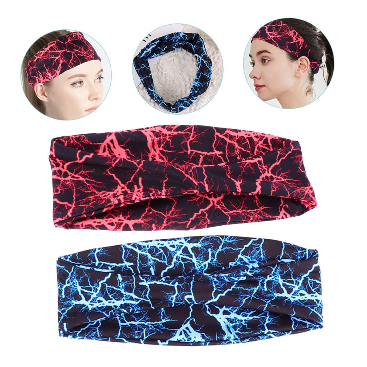 Ceinture Anti-Transpirante pour Homme Et Femme Élastique pour Cheveux avec Clips Accessoire De Fitness