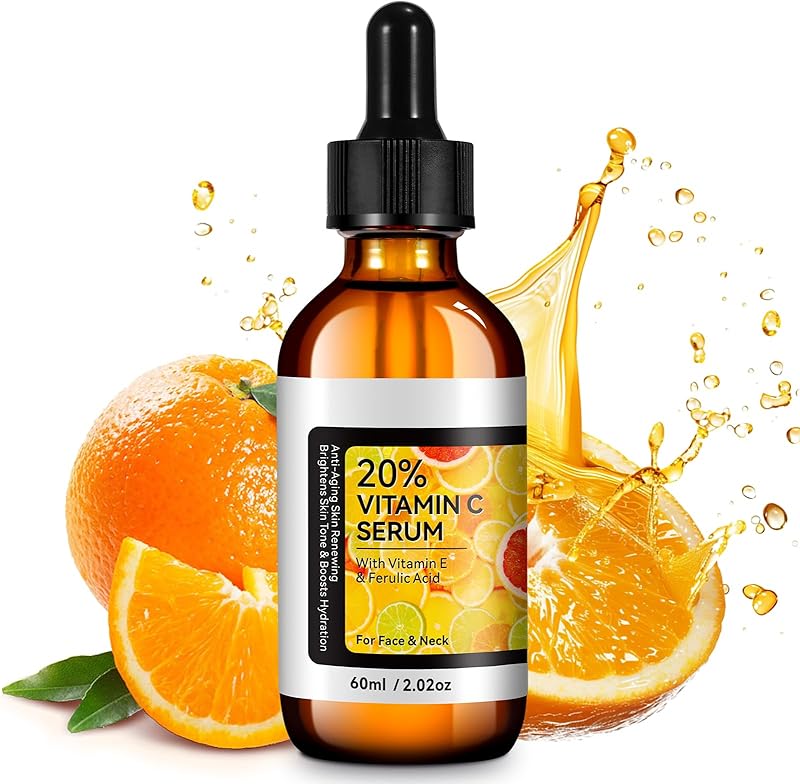 Serum Vitamine C Visage 20% Vitamine C Serum Visage Aroma Zone Acide Hyaluronique Skincare Une Formule Puissante et Avancée Rétinol Antioxydant Anti-âge, Anti-rides Anti-taches Pores et Ridules 60ml
