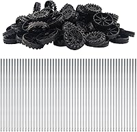 Vista 9 de EUDAX Rollo de plástico de 1.181 in x 0.315 in, eje de 0.079 in de diámetro y eje STEM de 0.079 in x 3.937 in, eje redondo para bricolaje, juguete a