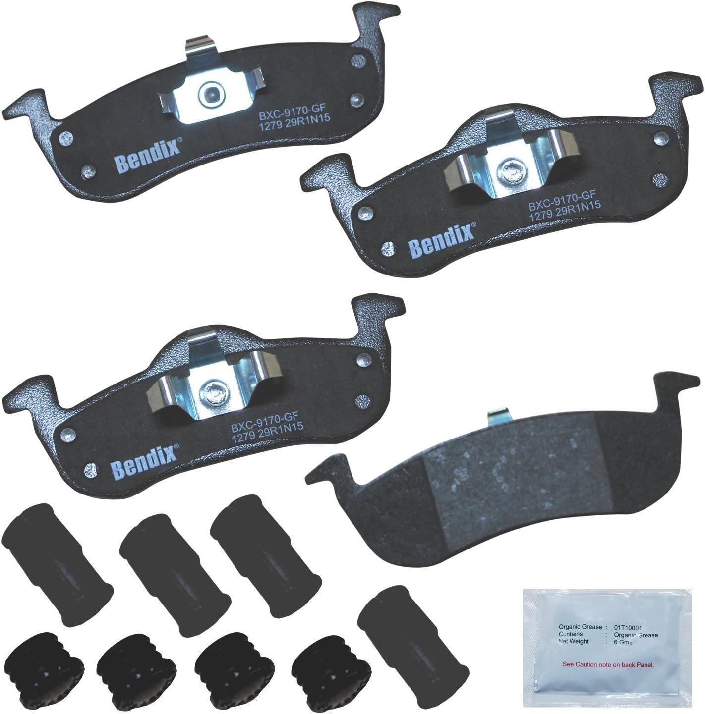Priority1 CFC1279 Ceramic Rear Brake Pads for Ford Expedition 2017-2007, Lincoln MKT 2015-2013, MKT 2019-2017, Navigator 2017-2007