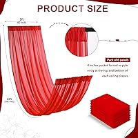 Vista 68 de Ivory Ceiling Drapes 6 Panels 5ftx10ft Wedding Arch Draping Fabric Chiffon Wedding Drapes Curtain Decorations with Rod Pocket